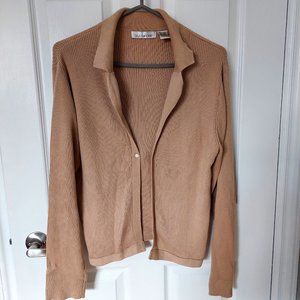 Outlander Cream/Tan Cotton Cardigan - Size M